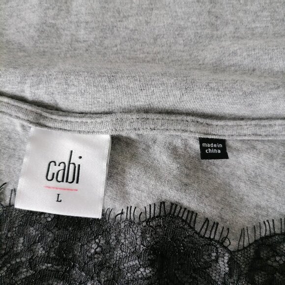 Cabi Style Number 3815 Womens Gray Lace Detailing Y2K Preppy Tank Top Size Large - Picture 5 of 7